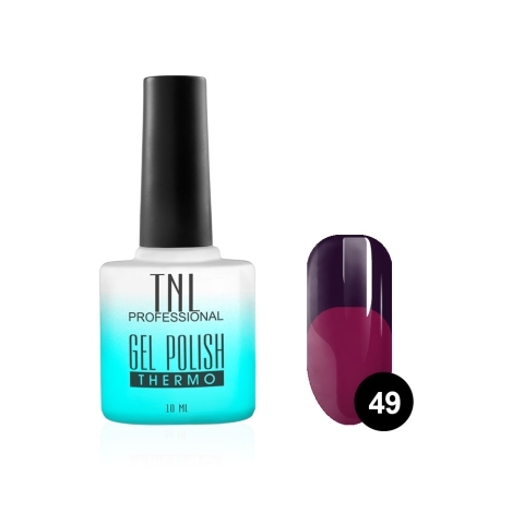 TNL Гель-лак Thermo №49 бургундия/фламинго, 10 мл.