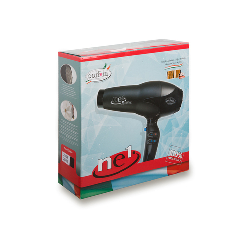 NE1R Фен COIF*IN 2300 Вт, 2 насадки, с ионизацией, чёрный