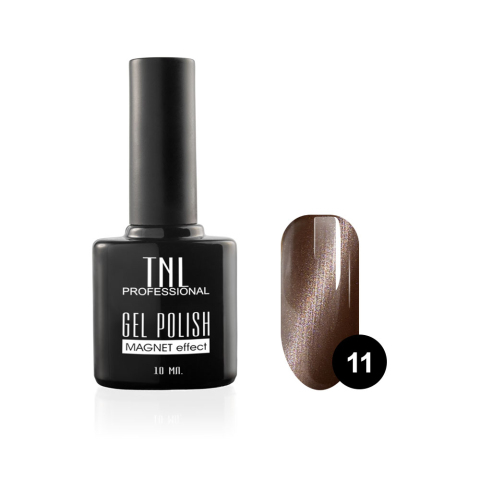 TNL Гель-лак Кошачий глаз №11 кофейный, 10 мл.