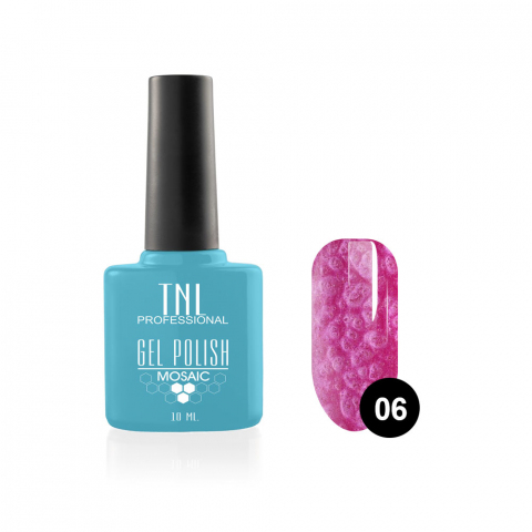 TNL Гель-лак Mosaic effect №06 фуксия, 10 мл.