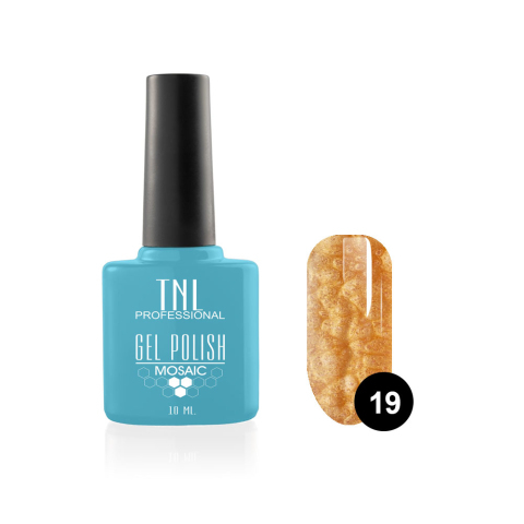 TNL Гель-лак Mosaic effect №19 перламутровая охра, 10 мл.