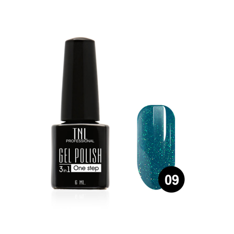 TNL Гель-лак 3 в 1 №09 изумрудный город, 6 мл.