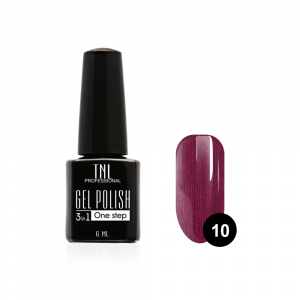 TNL Гель-лак 3 в 1 №10 баклажан, 6 мл.