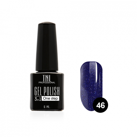 TNL Гель-лак 3 в 1 №46 синий шелк, 6 мл.