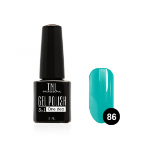 TNL Гель-лак 3 в 1 №86 бирюзово-синий, 6 мл.
