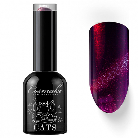 Cosmake 35 Гель-лак Кошачий глаз Фиолетово-бордовый, 11 мл.