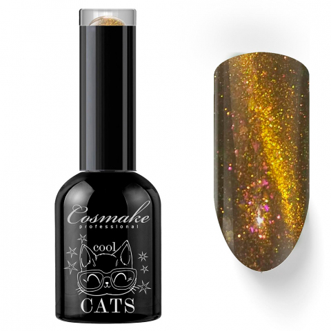Cosmake 39 Гель-лак Кошачий глаз Золотой, 11 мл.