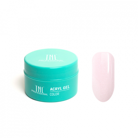 Акрил-гель TNL Illusion №01 Камуфлирующий светло-розовый с шиммером, 18 мл.