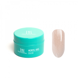 Акрил-гель TNL Illusion №10 Камуфлирующий персиковый с шиммером, 18 мл.