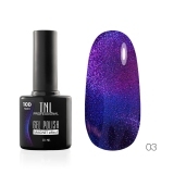 TNL Гель-лак Кошачий глаз 10D №03 королевский сапфир, 10 мл.