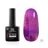 TNL Гель-лак Кошачий глаз 10D №06 пурпурный гранат, 10 мл.