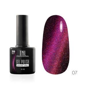 TNL Гель-лак Кошачий глаз 3D №07 малиновый, 10 мл.