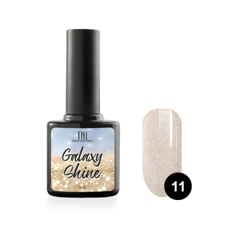 TNL Гель-лак Galaxy shine №11 бежевый с шиммером, 10 мл.
