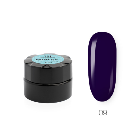 Гель-краска для стемпинга TNL №09 темно-фиолетовая, 6 мл.