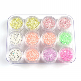 TNL Пайетки для ногтей Дуэт микс №01