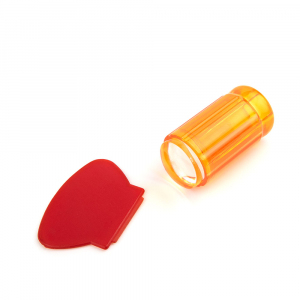 Штамп для стемпинга рифленый - прозрачно оранжевый