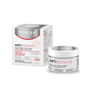 MINCER Увлажняющий дневной крем для лица от красных звёздочек №1201, 50 мл.