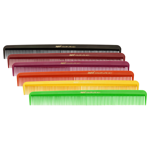 Riff Р401 А Расческа рабочая для стрижки, комбинированная, розовая