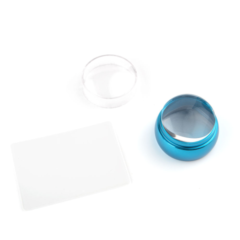 TNL Штамп для стемпинга большой, плоский, металлический синий