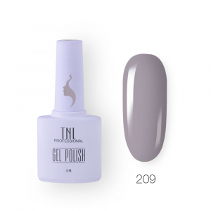 TNL Гель-лак 8 Чувств №209 серая дымка, 10 мл.