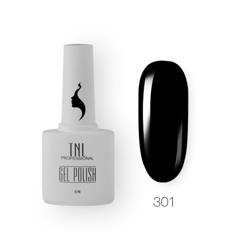 TNL Гель-лак 8 Чувств №301 черный, 10 мл.