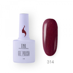 TNL Гель-лак 8 Чувств №314 вишневая пыль, 10 мл.
