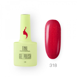 TNL Гель-лак 8 Чувств №318 осколки рубина, 10 мл.