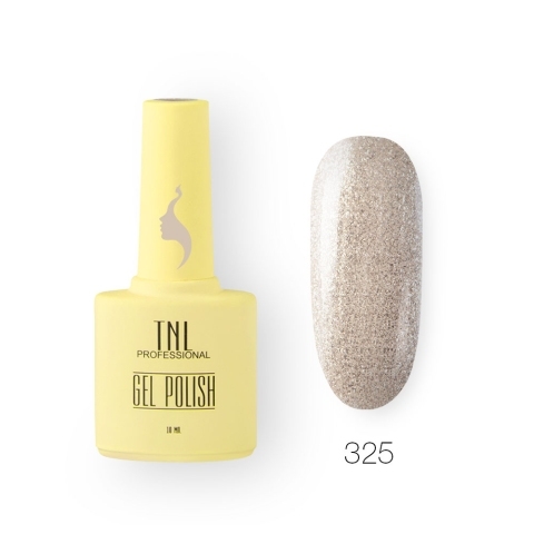 TNL Гель-лак 8 Чувств №325 сияющая шампань, 10 мл.