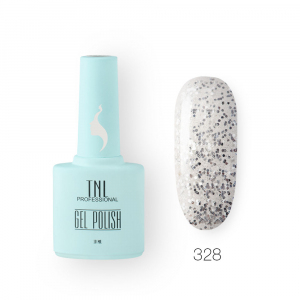 TNL Гель-лак 8 Чувств №328 серебряный блеск, 10 мл.