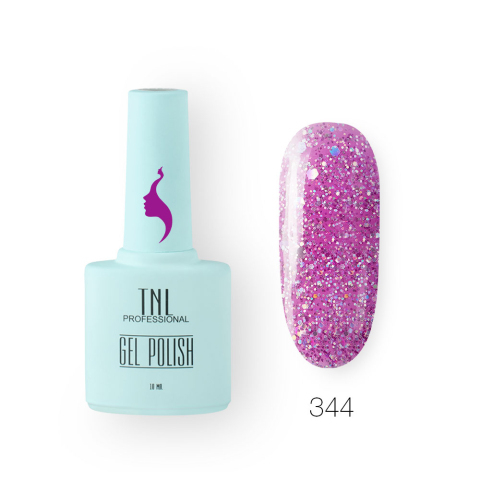 TNL Гель-лак 8 Чувств №344 сияние мальвы, 10 мл.
