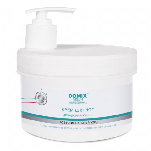 DGP Крем для ног дезодорирующий с серебром и маслом чайного дерева, 500 мл.