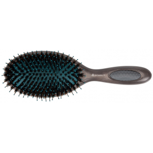 BRМF-161 DEWAL Щетка массажная Magic forest овальная, деревянная, нейлоновый штифт+натуральная щетина, 13 рядов