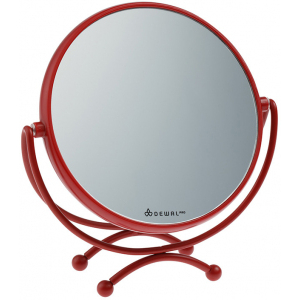 MR-320 red DEWAL Зеркало в красной оправе 18,5*19 см.
