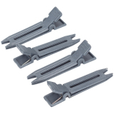 CL2502CBN Зажим одинарный черный, карбон 4,5 см (50шт./упак.)