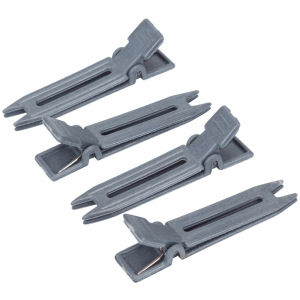 CL2502CBN Зажим одинарный черный, карбон 4,5 см (50шт./упак.)