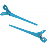 CL2416 blue Зажим узкий, голубой, металл, 5,5 см (12шт)