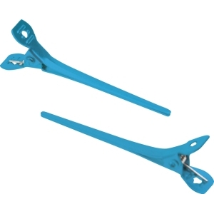 CL2416 blue Зажим узкий, голубой, металл, 5,5 см (12шт)