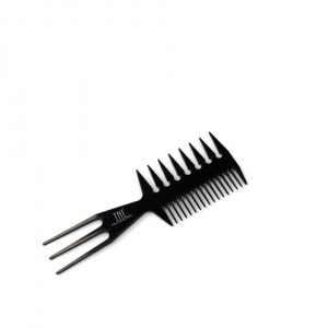 TNL Расческа для мелирования комбинированная, двухсторонняя, 205 мм, черная