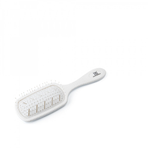 206235 TNL Щетка массажная для волос Bio прямоугольная, 68*228 мм, белая