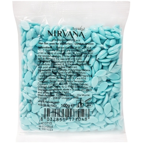 Воск горячий (пленочный) ITALWAX NIRVANA Сандал гранулы, 100 гр.