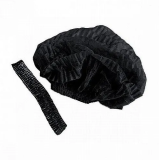 Шапочка-клип чёрная White line (50 шт)