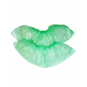 БИНОВИ Бахилы одноразовые п/э зеленые 1/50 пар.