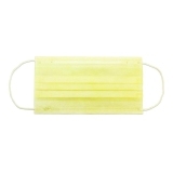 БИНОВИ Маска одноразовая 3-х слойная желтая, 1/50 шт. пакет