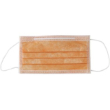 БИНОВИ Маска одноразовая 3-х слойная оранжевая, 1/50 шт. пакет