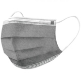 БИНОВИ Маска 3-х слойная с угольным фильтром, темно-серая 1/50 шт.