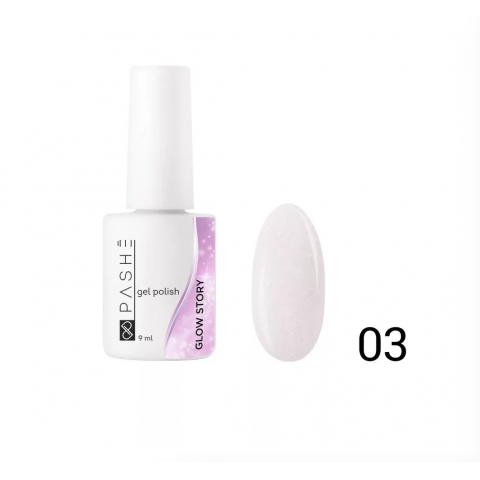 Гель-лак PASHE Glow Story №03 - бежевый хрусталь, 9 мл.