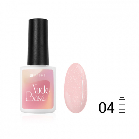 Цветная база PASHE Nude base №04 - сладкий поцелуй, 9 мл.