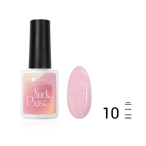 Цветная база PASHE Nude base №10 - нежное прикосновение, 9 мл.