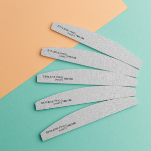 NFВ-41/1 Staleks Набор Пилка для ногтей Полумесяц SMART 100/180 грит, упак./5 шт.