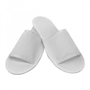 Тапочки одноразовые махровые Оптима Плюс, белые, 1 пара